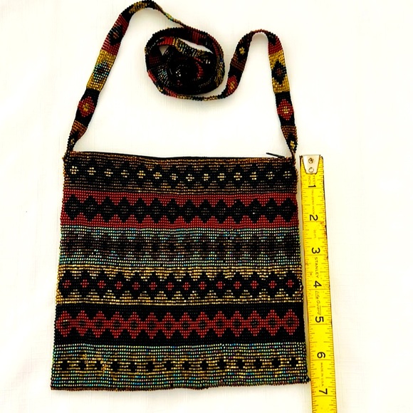Multicolor Patterned Women Beaded Bag - Picture 7 of 11
